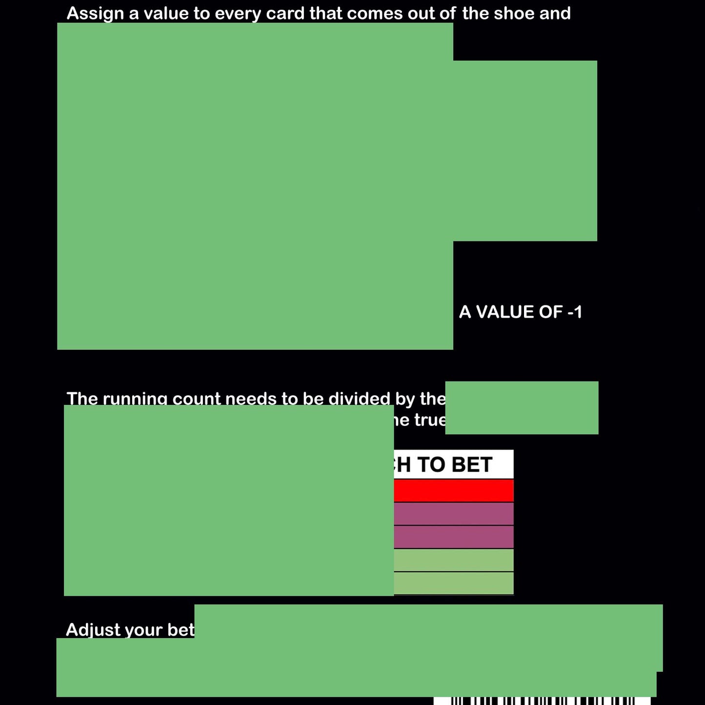 Ultimate Blackjack Strategy Card + Card Counting + Bet Strategy