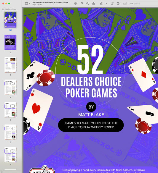 Dealers Choice Poker Book